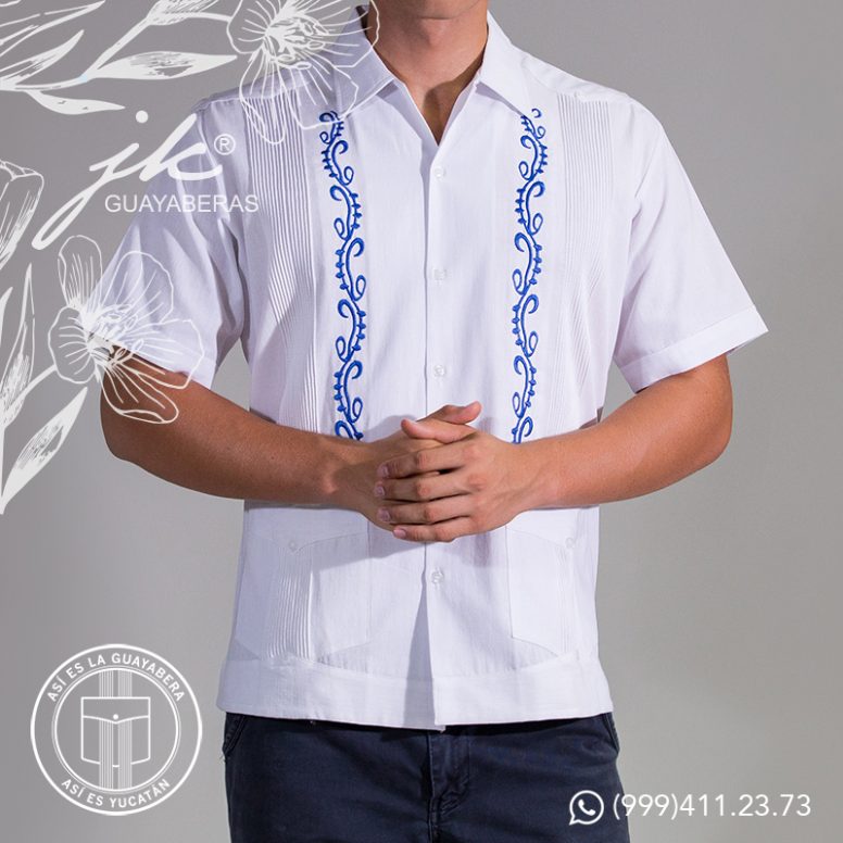 Guayabera Yucateca para Hombre Color Azul IMP-79487